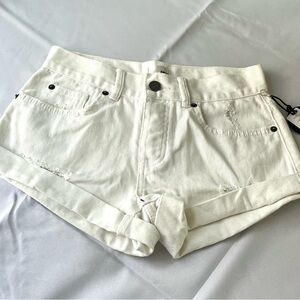Women’s white high-wasted shorts. **EVERYTHING MUST GO, MOVING SALE**